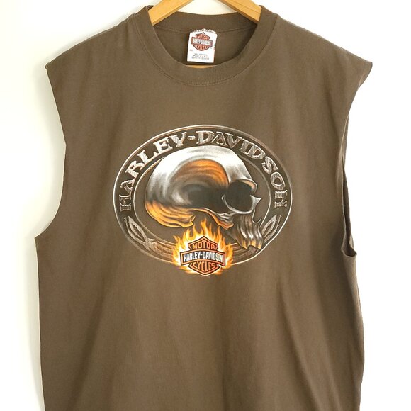 Harley-Davidson Other - Ft Walton Beach Harley Davidson Graphic T-Shirt Men's 2XL Brown Sleeveless